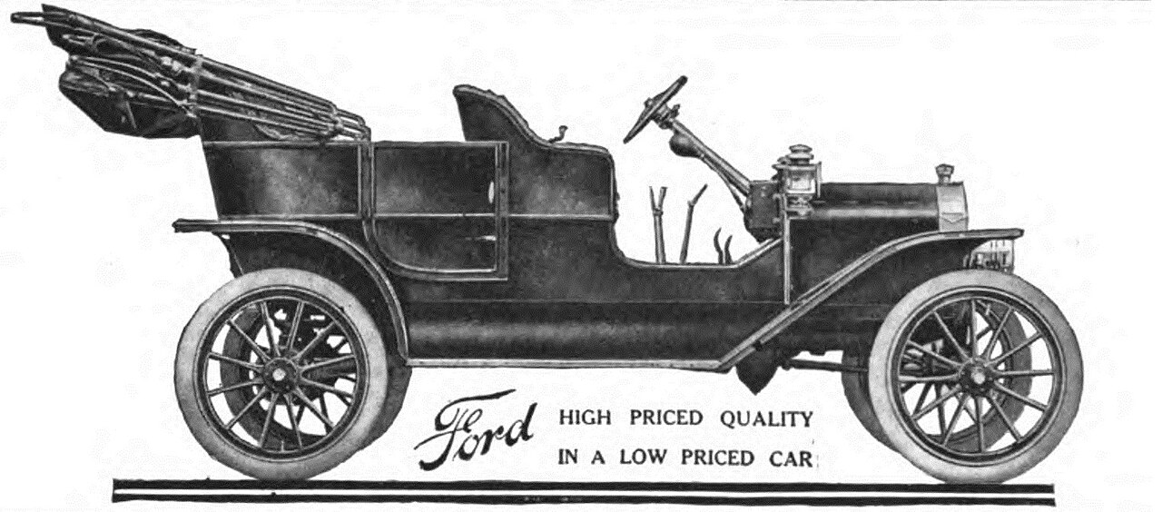 Ford Model T — рекламный разворот, 1908